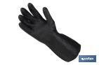 Black neoprene glove | Ideal for contact with acids and detergents | Perfect for metallurgy and mechanics - Cofan