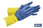 Guantes de menaje reforzados | 100 % de látex | Ideal para el contacto con detergentes, solventes y productos químicos - Cofan