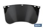 Spare visor for face shield | Dark lens | Visor size: 400mm | Anti fog lens - Cofan