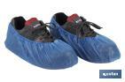CUBRE ZAPATO EN COLOR AZUL | FABRICADO EN POLIETILENO CLORADO | DESECHABLES | 100 UNIDADES