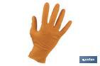 Boîte de 100 gants en nitrile avec texture de diamant | Tailles de la S à la XL | Couleur : Orange - Cofan