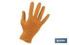 Boîte de 50 gants en nitrile avec texture de diamant | Tailles de la S à la XL | Couleur : Orange - Cofan