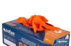 Boîte de 100 gants en nitrile avec texture de diamant | Tailles de la S à la XL | Couleur : Orange - Cofan