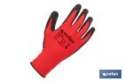 Guantes impregnados de nitrilo modelo Sandy Coating | Ideal para automoción, construcción y manipulación de aceites - Cofan
