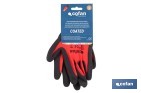 Guantes impregnados de nitrilo modelo Sandy Coating | Ideal para automoción, construcción y manipulación de aceites - Cofan