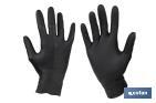 Box of 50 diamond-textured nitrile gloves | Available sizes from S to XL | Colour: Black - Cofan