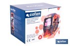 Casco de soldadura automático Fire Skull | Solar, oscurecimiento automático DIN 9-13 | Adecuado para soldadura tipo ARC, MIG, MAG y TIG - Cofan