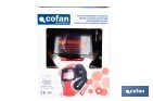Casco de soldadura automático Red Surfing | Solar, oscurecimiento automático DIN 9-13 | 4 sensores y visor amplio DIN 9-13 | Adecuado para soldadura tipo ARC, MIG, MAG y TIG - Cofan