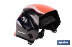 Casco de soldadura automático Red Surfing | Solar, oscurecimiento automático DIN 9-13 | 4 sensores y visor amplio DIN 9-13 | Adecuado para soldadura tipo ARC, MIG, MAG y TIG - Cofan
