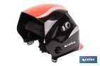Casco de soldadura automático Red Surfing | Solar, oscurecimiento automático DIN 9-13 | 4 sensores y visor amplio DIN 9-13 | Adecuado para soldadura tipo ARC, MIG, MAG y TIG - Cofan