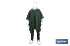 Rain Poncho | Green | PVC/Polyester | One size fits all | Rain Coat - Cofan