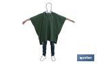 Rain Poncho | Green | PVC/Polyester | One size fits all | Rain Coat - Cofan