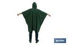 Poncho de Agua | Color Verde | Fabricado en PVC/Poliéster | Talla Única | Poncho Antilluvia - Cofan