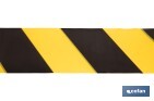 Cinta de balizamiento no adhesiva | Color amarillo/negro | Medidas: 50 y 80 mm | Longitud 100 y 200 metros | Galga 200 - Cofan
