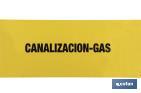 Warning tape "CANALIZATION-GAS" - Cofan