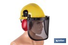 Kit forestal 4 en 1: casco con protección de rostro y oídos. Protección triple certificada. - Cofan