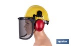 Kit forestal 4 en 1: casco con protección de rostro y oídos. Protección triple certificada. - Cofan