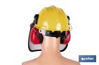Kit forestal 4 en 1: casco con protección de rostro y oídos. Protección triple certificada. - Cofan