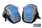 RODILLERAS DE GEL ESTABILIZADORAS PARA TRABAJO | PROTECCIÓN Y CONFORT PARA CONSTRUCCIÓN, AGRICULTURA Y BRICOLAJE | PACK DE 2 RODILLERAS NEGRAS Y AZULES