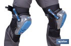 Rodilleras de gel estabilizadoras para trabajo | Protección y confort para construcción, agricultura y bricolaje | Pack de 2 rodilleras negras y azules - Cofan