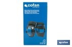 Rodilleras de gel estabilizadoras para trabajo | Protección y confort para construcción, agricultura y bricolaje | Pack de 2 rodilleras negras y azules - Cofan