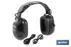 Cascos antirruido con Bluetooth | Reducción de sonido (SNR) 29 dB | Protección auditiva con micrófono y control de volumen - Cofan