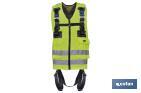 SAFETY HARNESS WITH HIGH VISIBILITY VEST. STANDARD ONE SIZE FITS ALL