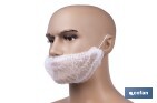 Cubrebarbas desechables | Material: polipropileno | Color: blanco | Talla única | Disponibles en packs de 100 unidades - Cofan