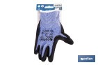 Guantes mecánicos anticorte impregnado en nitrilo Sandy Coating | Conforme con EN 388:2016 | Disponible desde la talla 6 hasta la 11 - Cofan