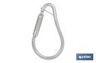 GANCHO CON BLOQUEO AUTOMÁTICO | MOSQUETÓN DE ALTA RESISTENCIA Y SEGURIDAD | MATERIAL: ACERO | RESISTENCIA: 23 KN | APERTURA: 59 MM
