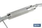 Gancho con bloqueo automático | Mosquetón de alta resistencia y seguridad | Material: acero | Resistencia: 23 kN | Apertura: 59 mm - Cofan