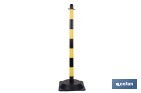 POSTE CON BASE "AMARILLO/NEGRO"