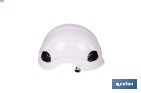 Casco de seguridad industrial con regulador y barbuquejo para trabajos verticales y obra | Disponible en 2 colores - Cofan