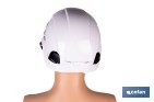 Casco de seguridad industrial con regulador y barbuquejo para trabajos verticales y obra | Disponible en 2 colores - Cofan