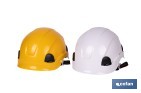 CASCO DE SEGURIDAD INDUSTRIAL CON REGULADOR Y BARBUQUEJO PARA TRABAJOS VERTICALES Y OBRA | DISPONIBLE EN 2 COLORES