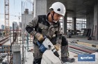 Casco de seguridad industrial con regulador y barbuquejo para trabajos verticales y obra | Disponible en 2 colores - Cofan