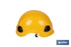 Casco de seguridad industrial con regulador y barbuquejo para trabajos verticales y obra | Disponible en 2 colores - Cofan