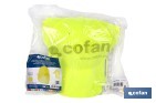 Gorra amarilla fluorescente con protección de nuca para obra, trekking y montaña - Cofan