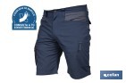 TYR NAVY BLUE AND GREY WORK SHORTS | STRETCH, LIGHTWEIGHT SHORTS WITH MULTIPLE POCKETS AND LUMBAR REINFORCEMENTS | MATERIALS: 65% POLYESTER, 32% COTTON | AVAILABLE IN WIDE RANGE OF SIZES