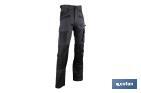 Pantalon de Trabajo con Multibolsillos | Modelo Carlson | Material: 60% algodón y 40% poliéster | Color Gris/Negro - Cofan