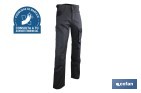 CALÇAS DE TRABALHO | MODELO QUANT | MATERIAL 60% ALGODÃO E 40% POLIÉSTER | COR CINZA/PRETO