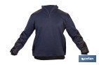 Sudadera de trabajo con media cremallera | Refuerzo textil y puños elásticos | Tejido anti pilling | Tallas disponibles desde la S hasta la XXXL y en 2 colores diferentes - Cofan