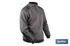 Sudadera de cuello con media cremallera | Color: gris y negro | Algodón y poliéster | Tejido ultra suave | Disponible desde la talla S hasta la XXXL - Cofan