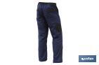 Pantaloni da lavoro | Flex | Modello Jano | Slim fit | Composizione: 97,76% cotone e 2,24% elastene | Colore: blu marino-nero - Cofan