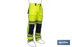 High visibility trousers | Available sizes from S to XXXL | Yellow and navy blue - Cofan