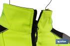 High visibility softshell jacket | Available sizes from S to XXXL | Yellow and black - Cofan