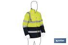 High visibility parka | Available sizes from S to XXXL | Yellow and blue - Cofan