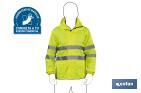 High visibility waterproof jacket | Available sizes from S to XXXL | Yellow - Cofan