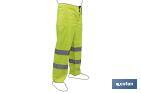 High visibility waterproof trousers | Available sizes from S to XXXL | Yellow - Cofan