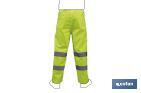 High visibility waterproof trousers | Available sizes from S to XXXL | Yellow - Cofan